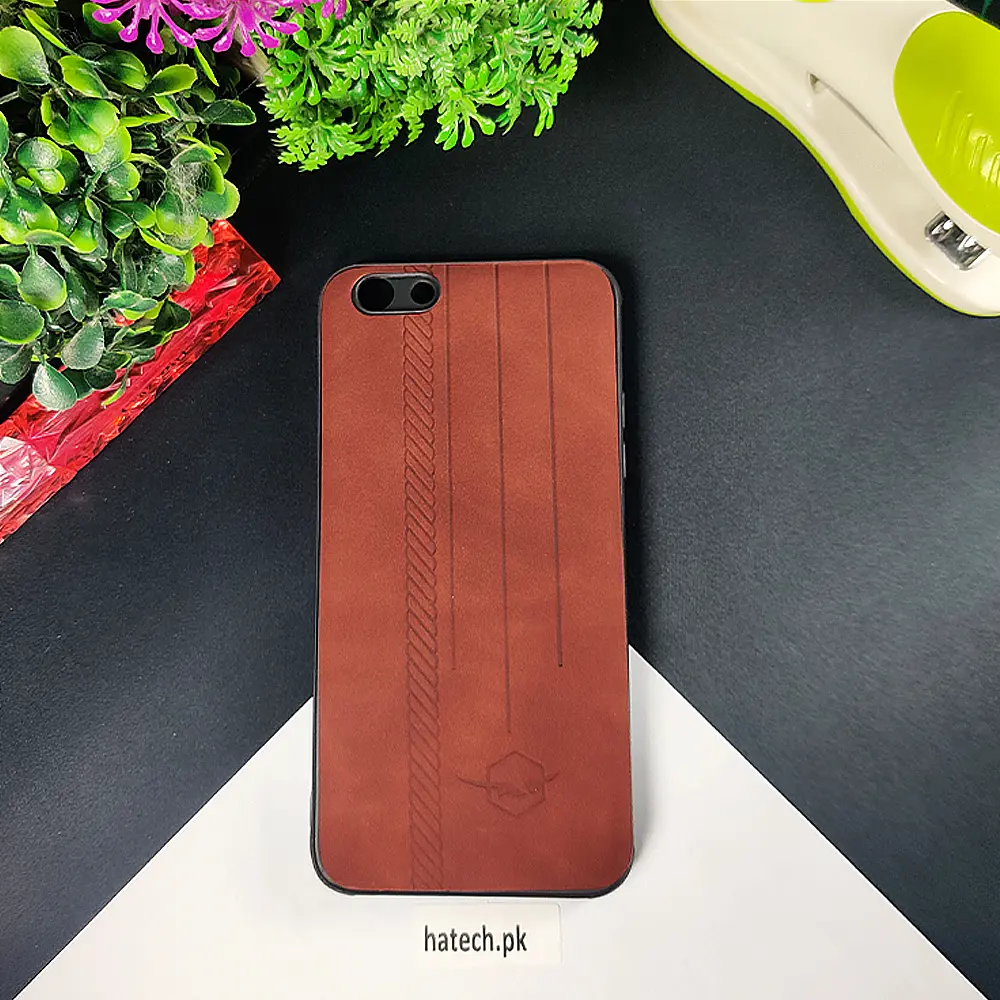 Oppo F3/A77 Leather Back Case - Elegant Dark Brown Protection
