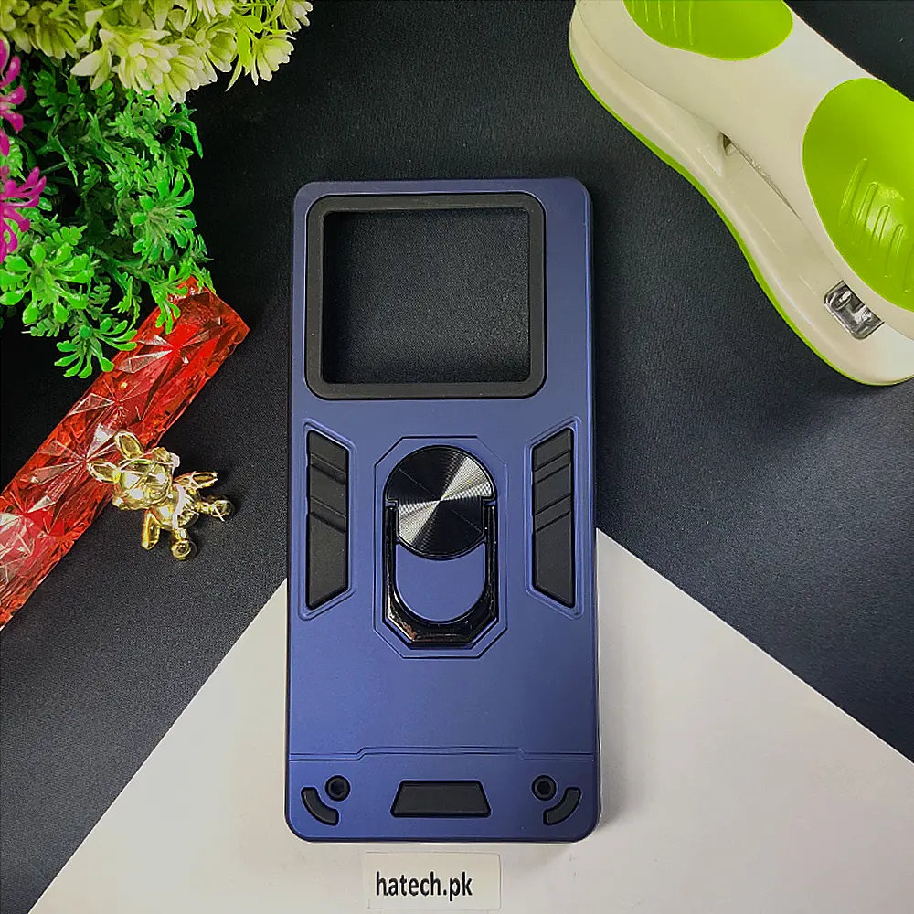 [PO39BINOT40PR-1-17] Infinix Note 40 Pro 4G Armour Back Case (Navy Blue)