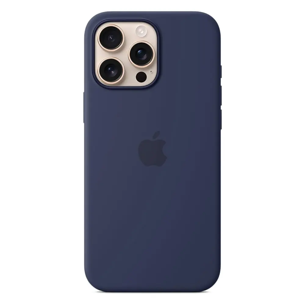 Original Soft Silky Navy Blue Back Case for iPhone 16 Pro – Slim Cover