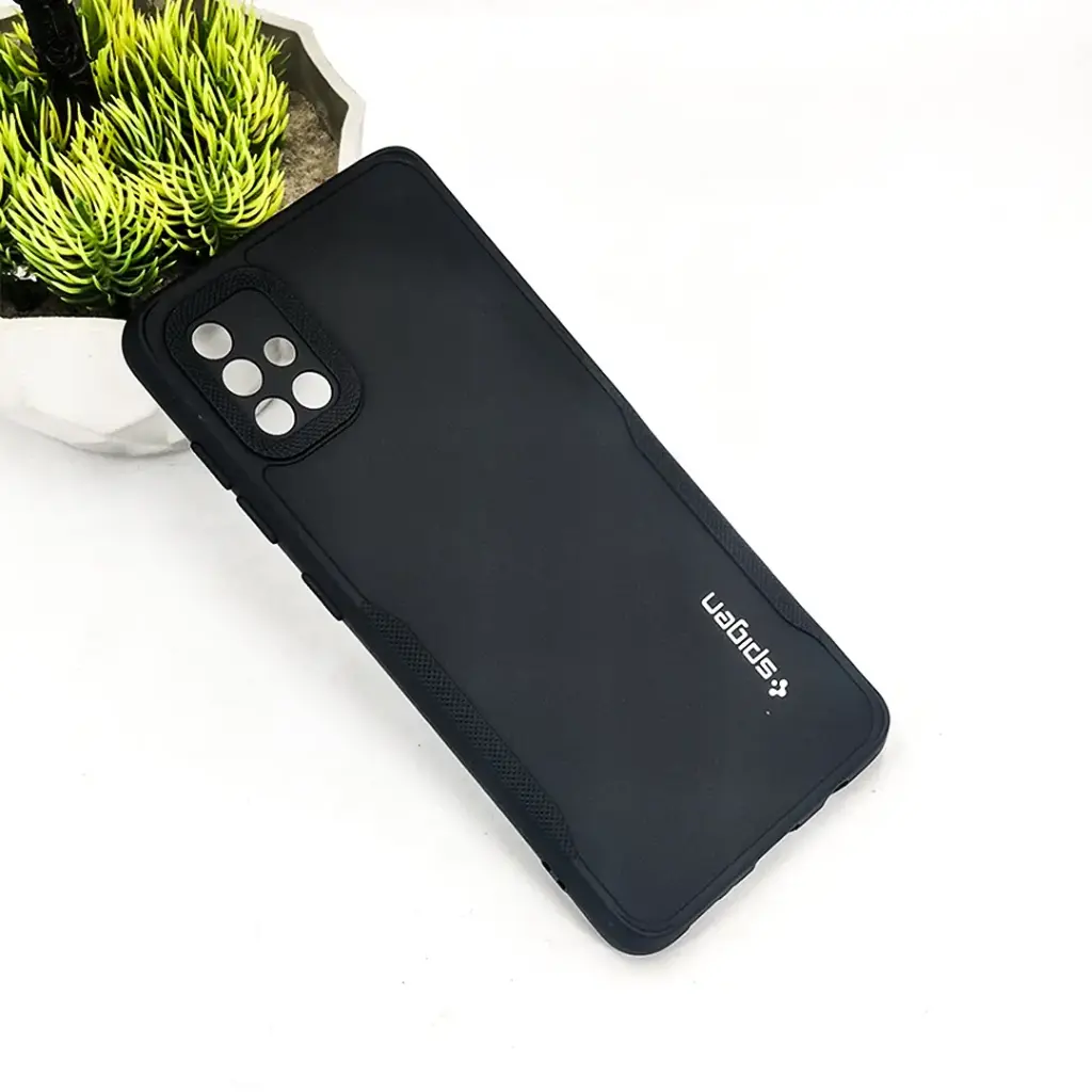 Samsung A51 Soft Silicone Back Case (Black)