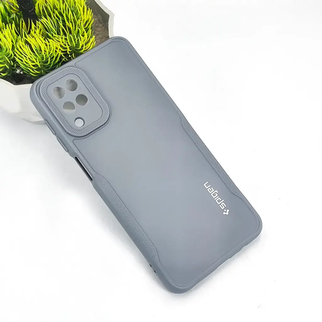 Samsung A12 Soft Silicone Back Case (Gray)