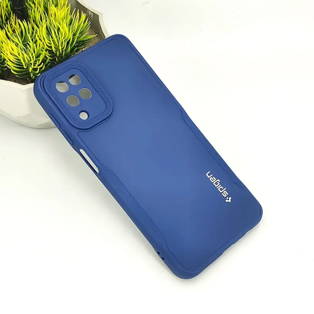 Samsung A12 Soft Silicone Back Case (Navy Blue)