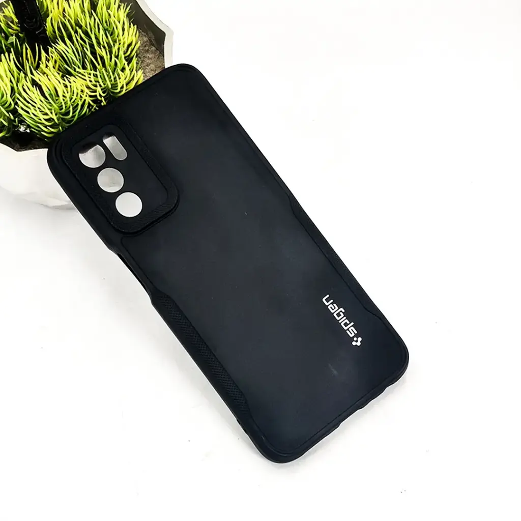 Oppo A16 Soft Silicone Back Case (Black)