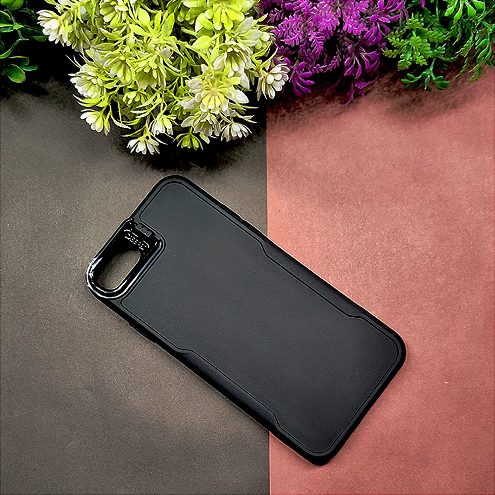 iPhone 7G|8G|SE 2020|6G|6Gs Case Pro Camera Stand Soft Silicone Back Case (Black)