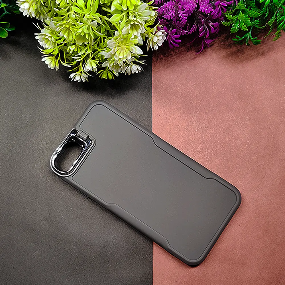 iPhone 7G|8G|SE 2020|6G|6Gs Case Pro Camera Stand Soft Silicone Back Case (Natural Titanium)