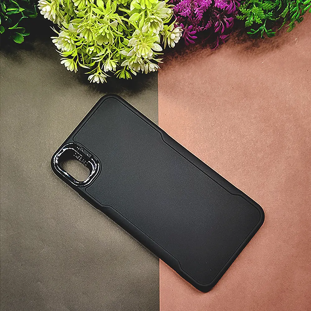 iPhone XS Max Case Pro Camera Stand Soft Silicone Back Case (Black)