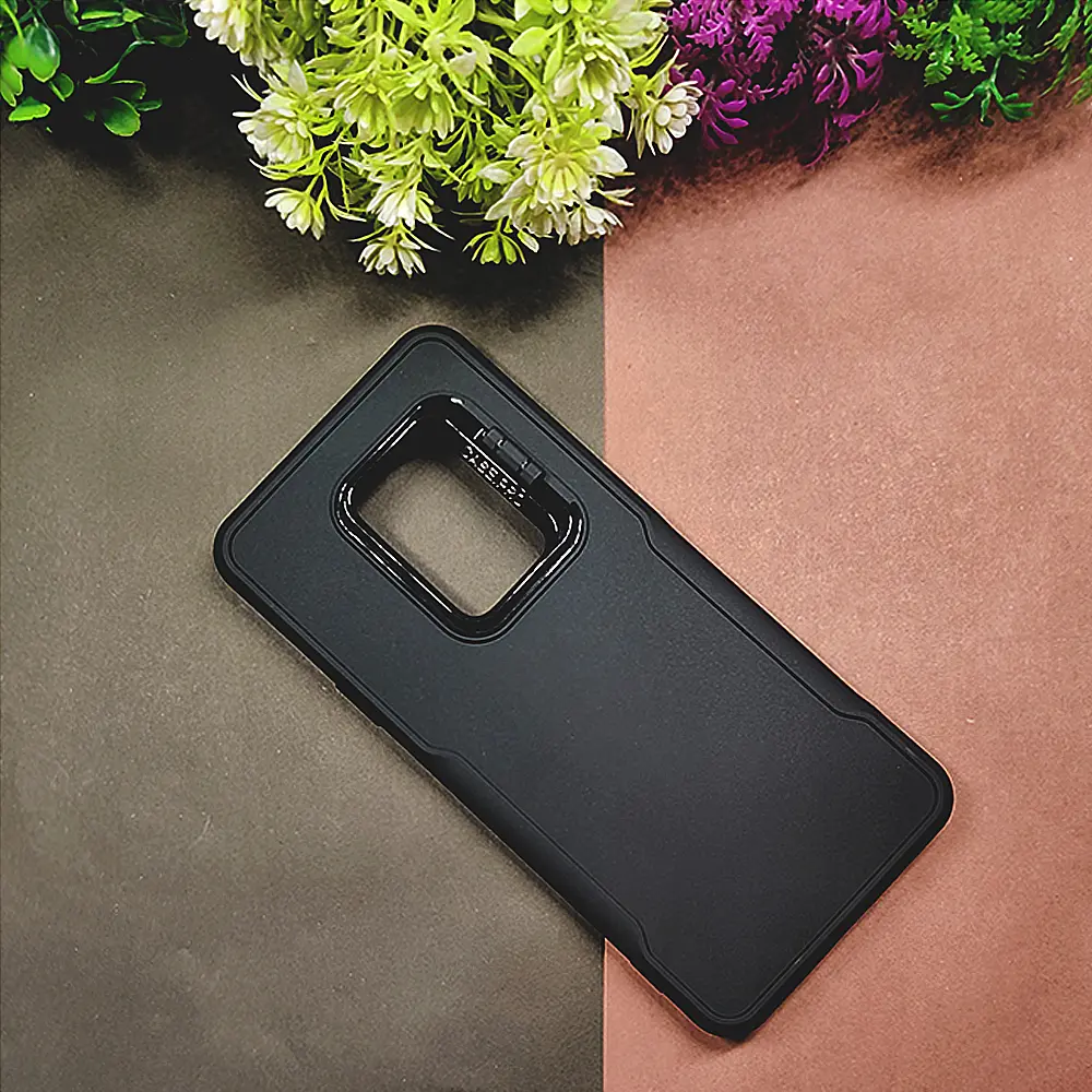 Samsung Galaxy S9 Plus Case - Pro Camera Stand, Soft Silicone, Black