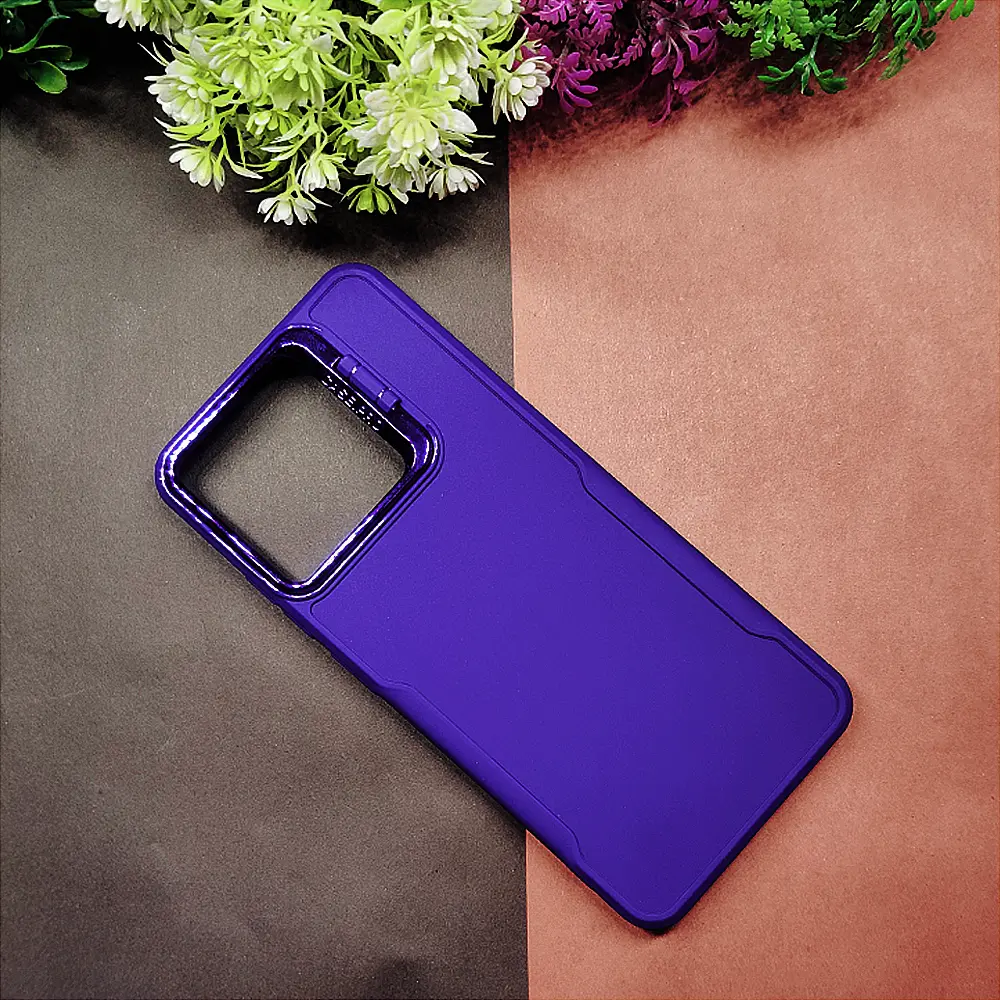  Xiaomi Redmi 12C|Poco C55 Case Pro Camera Stand Soft Silicone Back Case (Navy Blue)