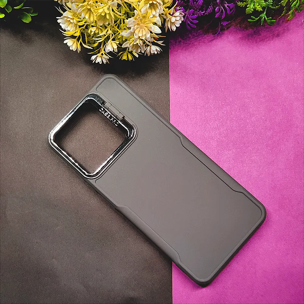 Xiaomi Redmi 13C|Poco C65 Case Pro Camera Stand Soft Silicone Back Case (Natural Titanium)