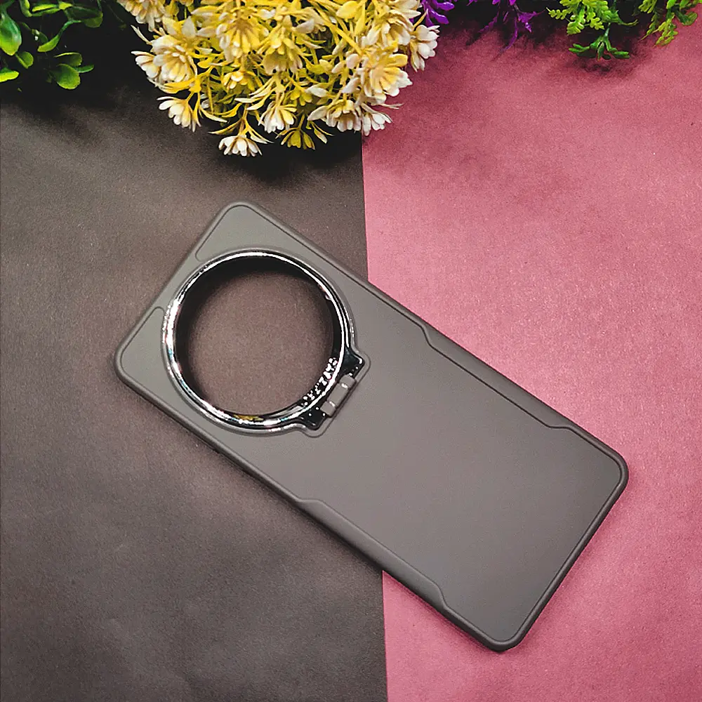 Xiaomi Redmi 14C|Poco C75 Case Pro Camera Stand Soft Silicone Back Case (Natural Titanium)