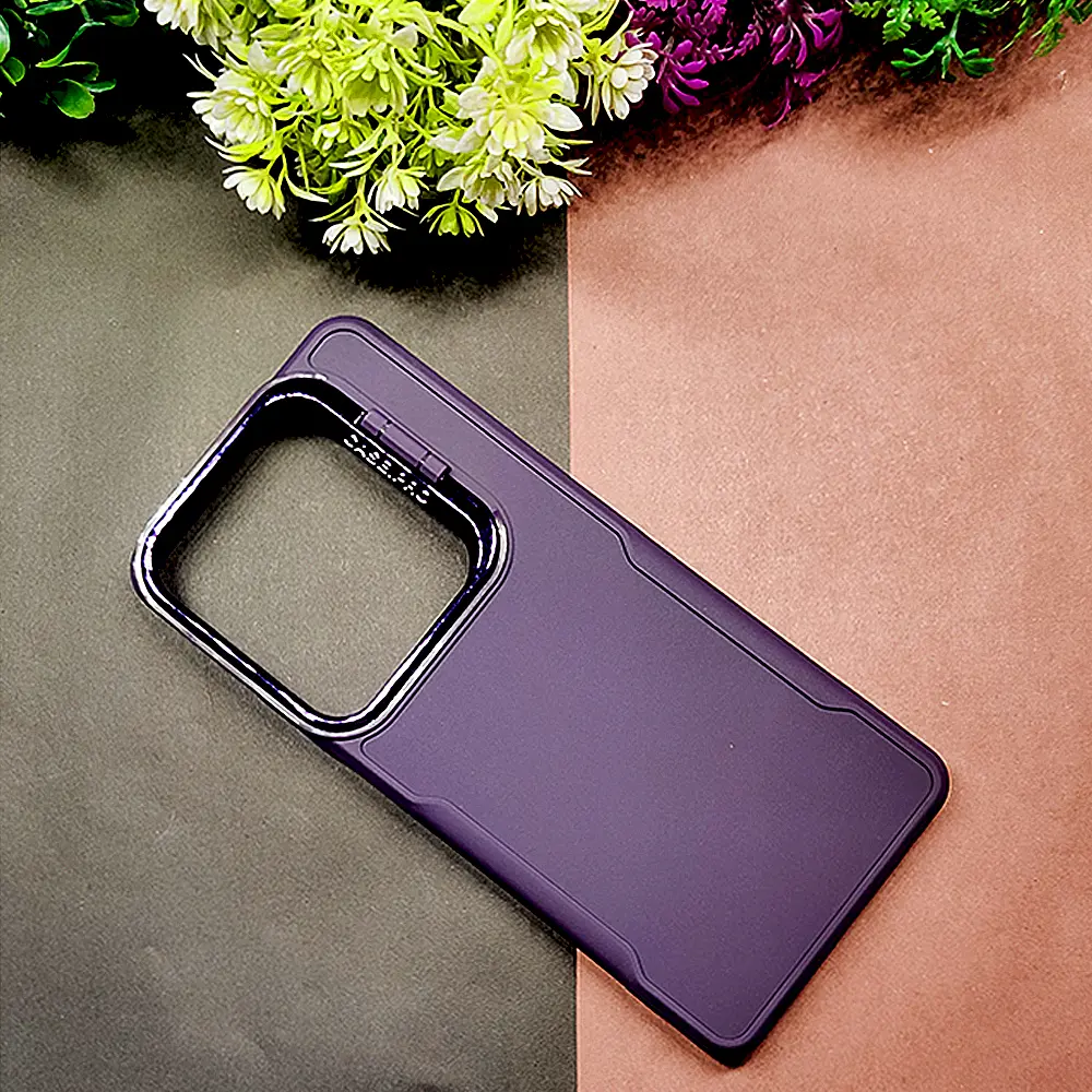 Xiaomi Redmi Note 13 Pro 4G Soft Silicone Case with Camera Stand - Purple
