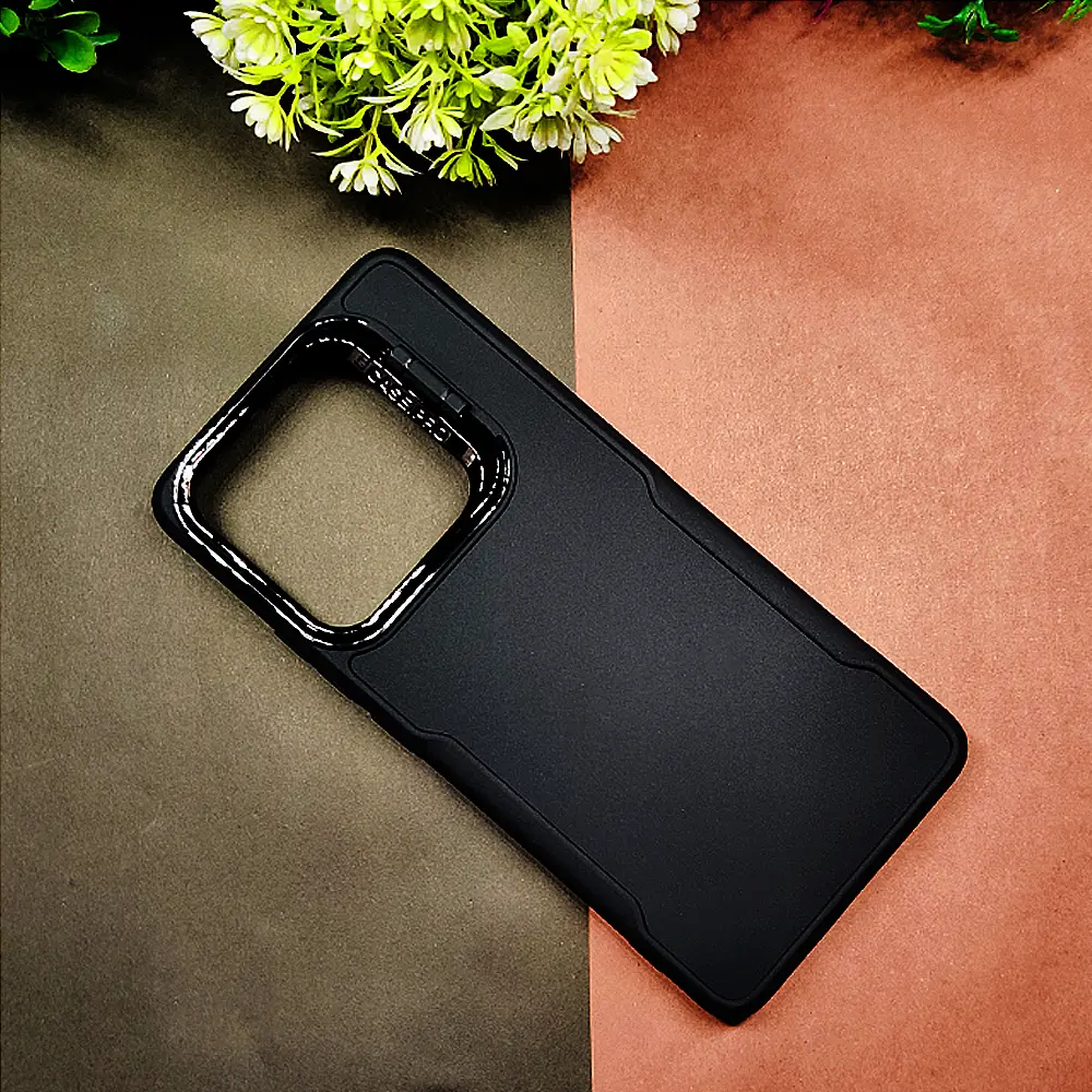 [PO14BIHOT10-72-2] Infinix Hot 10 Soft Silicone Back Case with Pro Camera Stand - Black