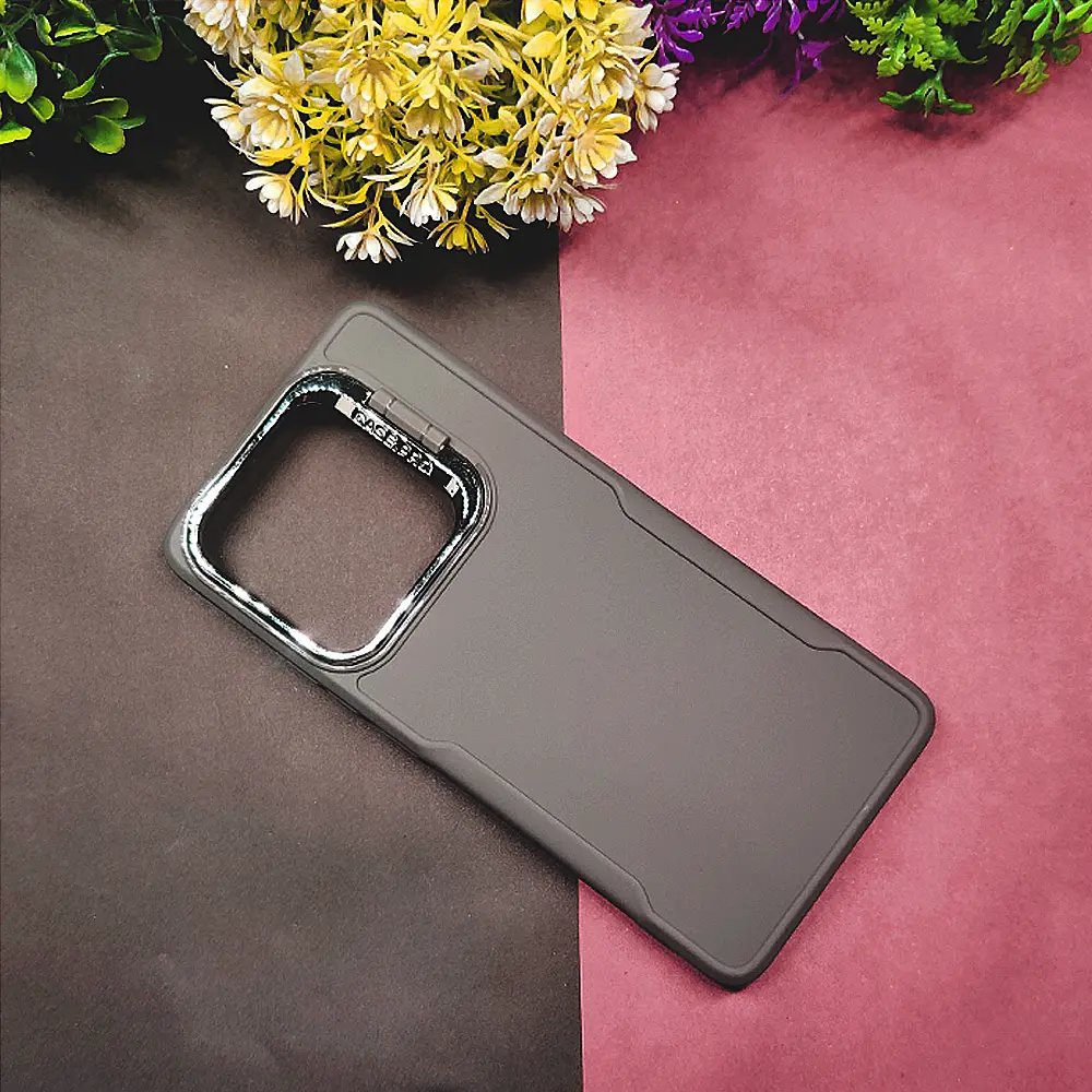 Infinix Hot 50i|Smart 9|Smart 9 HD|Tecno Spark Go 1|Pop 9 Case Pro Camera Stand Soft Silicone Back Case (Natural Titanium)
