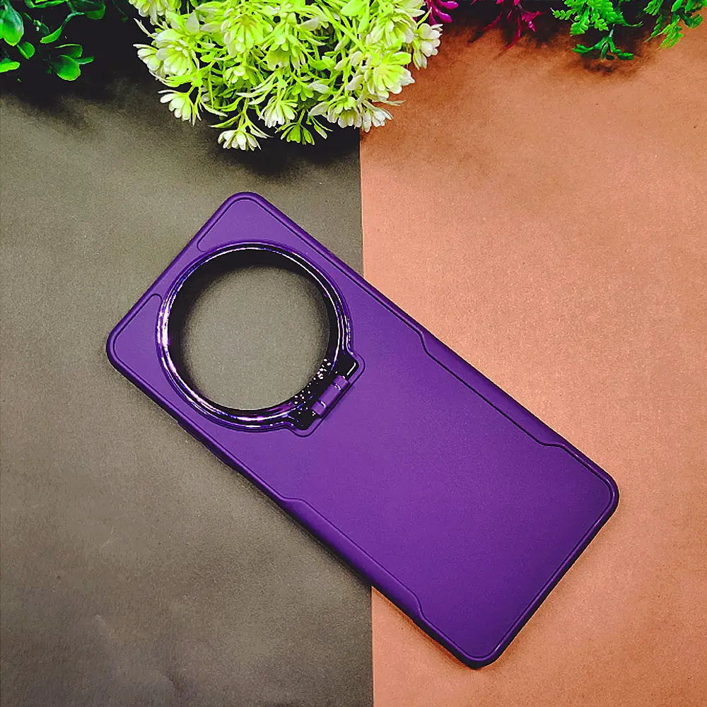 Tecno Spark 30C|KL5 Case Pro Camera Stand Soft Silicone Back Case (Purple)