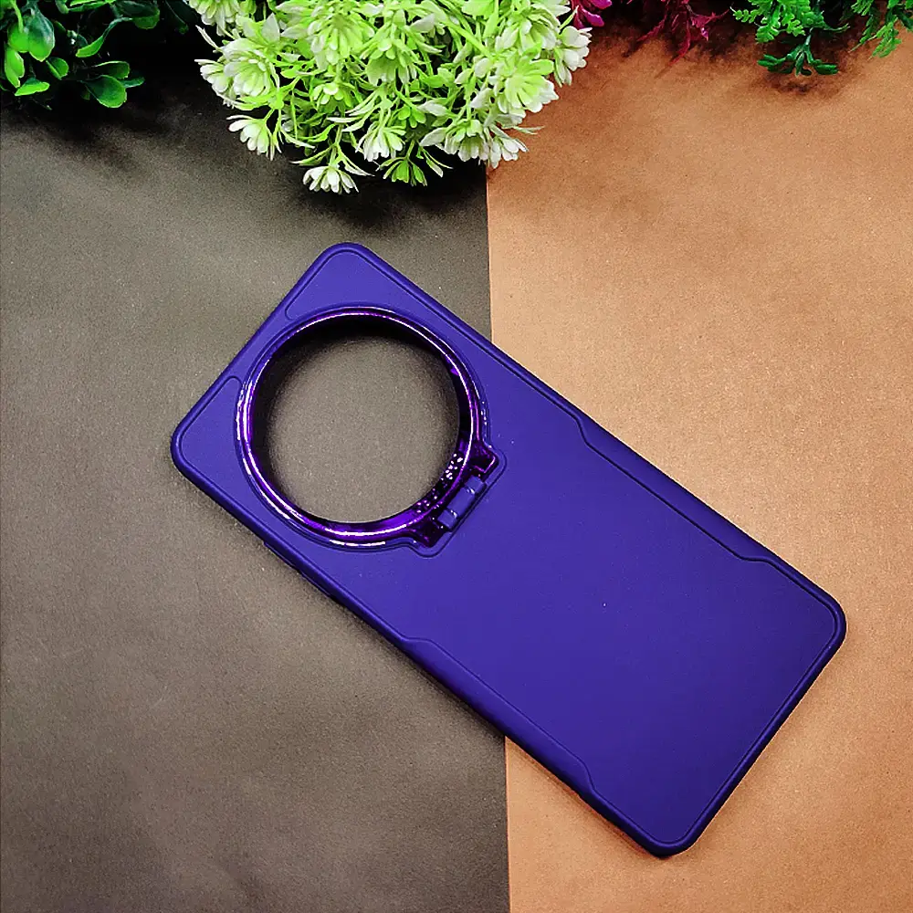 Tecno Spark 30C|KL5 Case Pro Camera Stand Soft Silicone Back Case (Navy Blue)