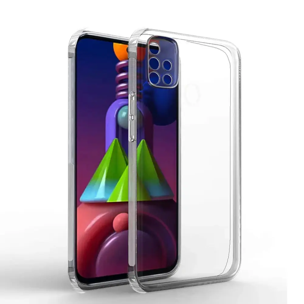 Samsung A51 Dust Plug Transparent Back Case 
