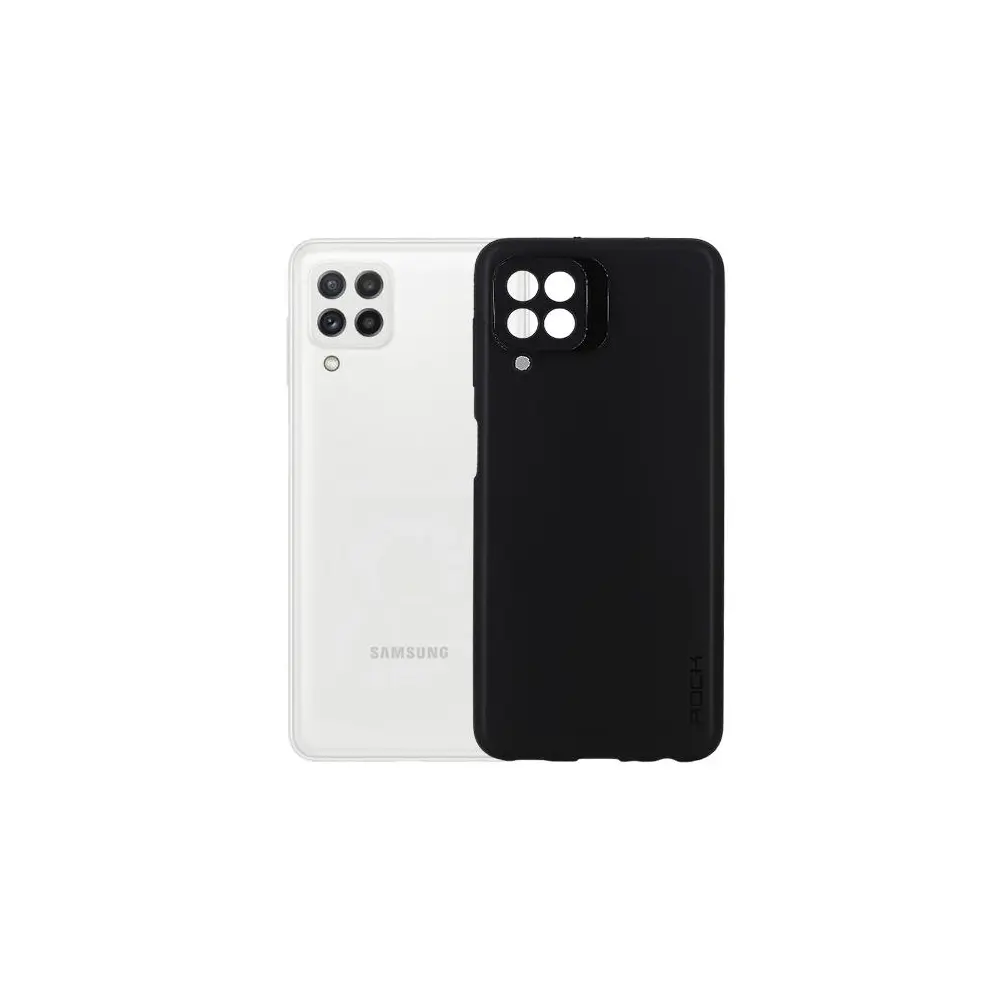 [PO4BSA22 5G-4-2] Samsung Galaxy A22 5G|A22s|F42 5G Matte Soft Silicone Paper Back Case (Black)