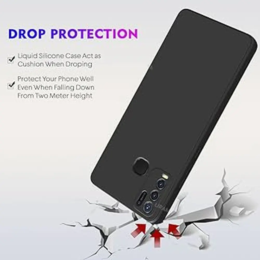 [PO4BVIY30-4-2] Vivo Y30|Y50 Matte Soft Silicone Paper Back Case (Black)