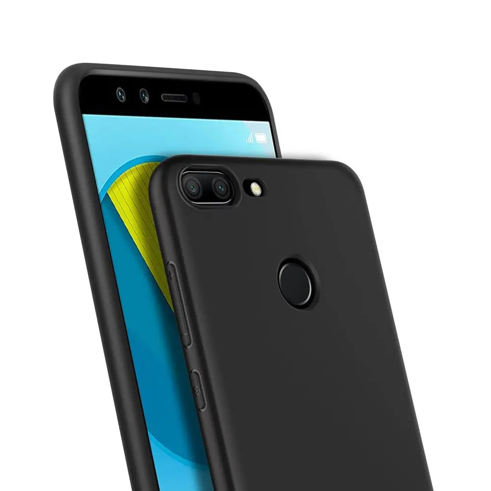 [PO4BHUHN9L-4-2] Huawei Honor 9 Lite|Honor 9N Matte Soft Silicone Paper Back Case (Black)