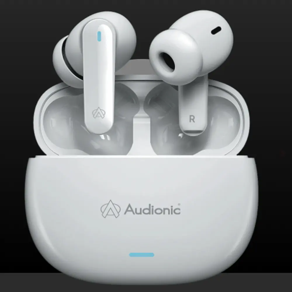 Audionic 425 Wireless Bluetooth Earbuds (White)