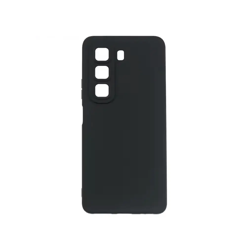 [PO4BIHOT50PRPL-4-2] Infinix Hot 50 Pro Plus 4G Matte Soft Silicone Paper Back Case (Black)