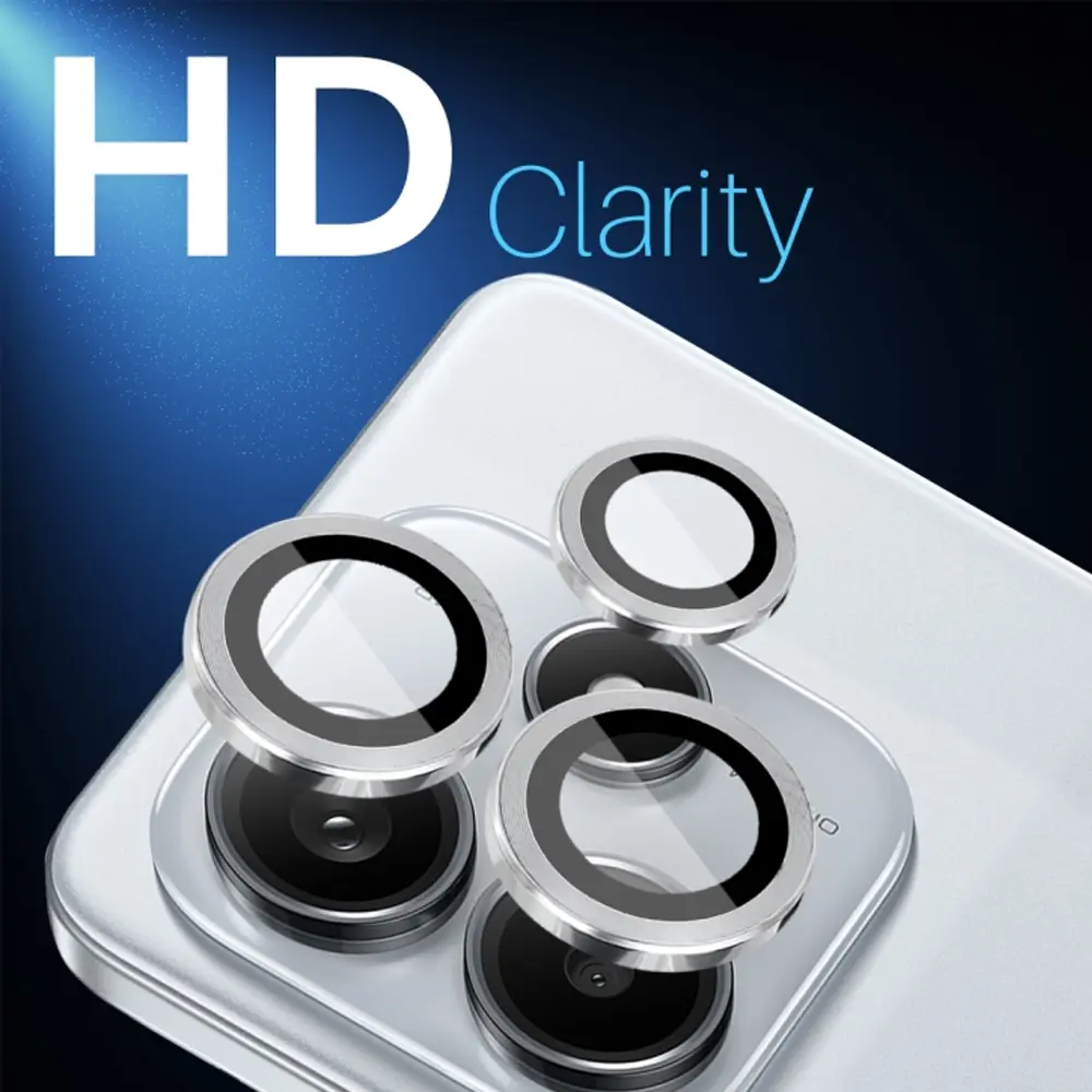 [PL14MINOT14-3-7] Redmi Note 14 Silver Camera Rings - Premium Lens Protection