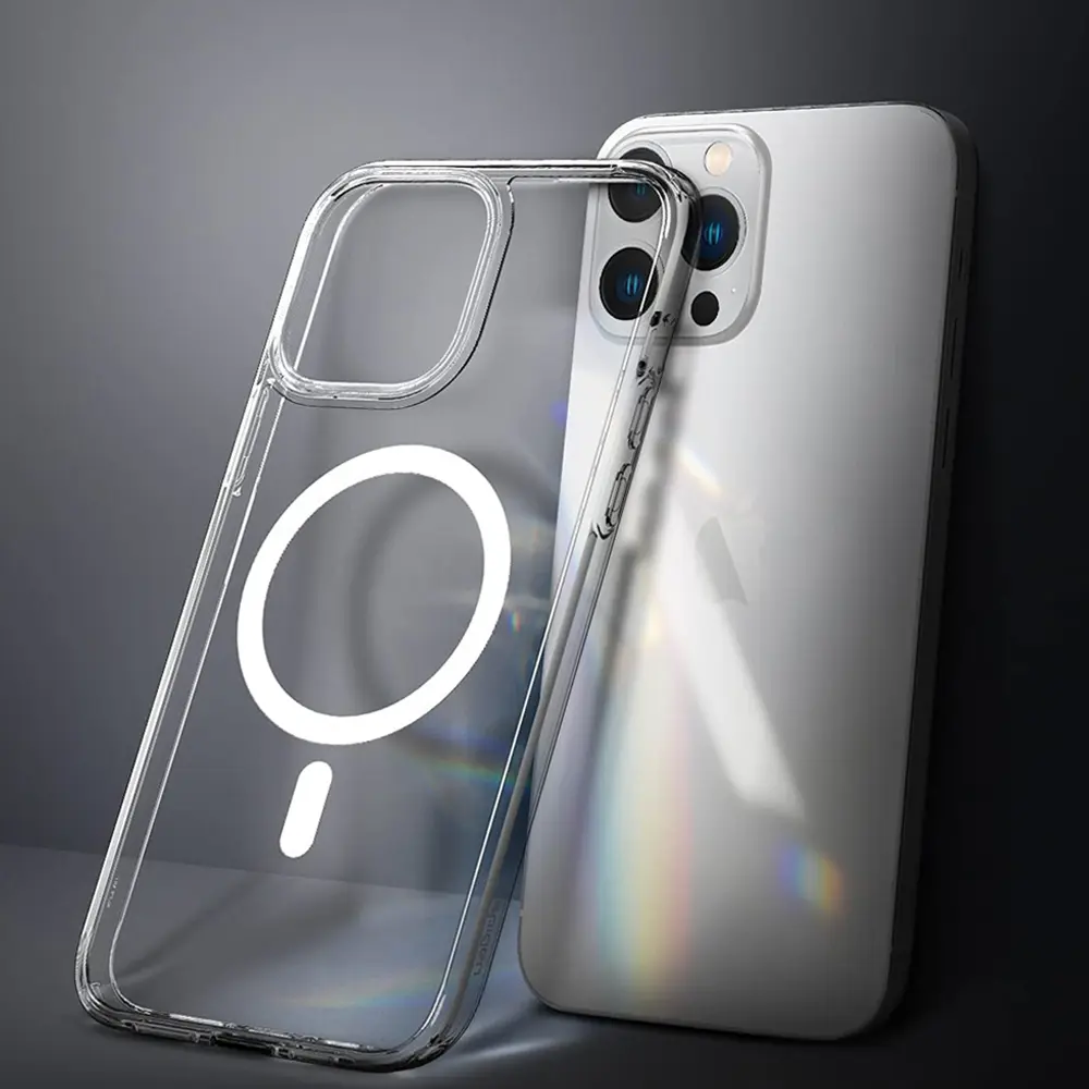 [PO13BIP12PMAX-1-30] iPhone 12 Pro Max PC Transparent Mag Safe Back Case (Crystal)