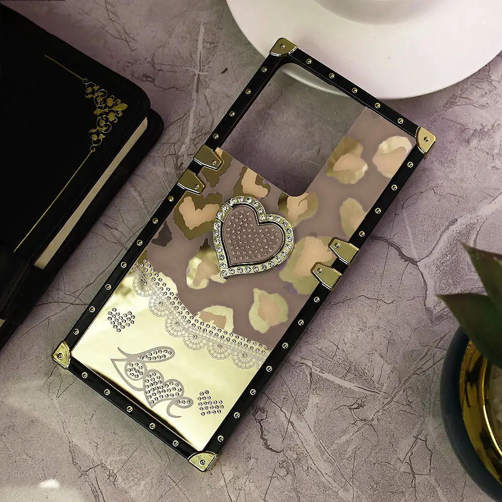 Infinix Note 30 4G Ladies Luxury LV Case With Back Ring (Orange)