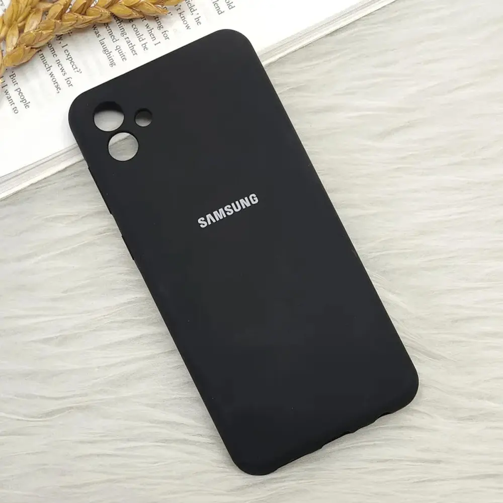  Samsung A06 Original Official Soft Silky Back Case (Black)