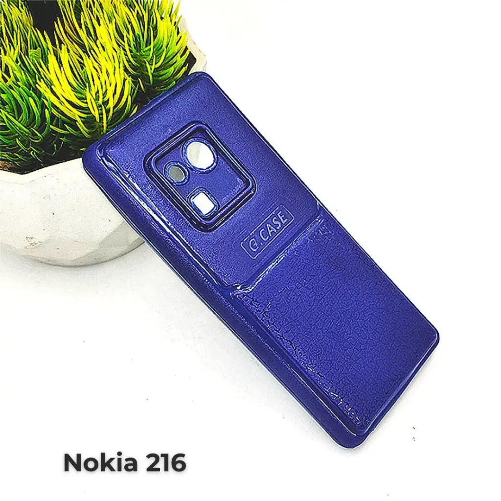 [PO46BNK216-1-17] Nokia 216 Soft Silicone Back Case (Navy Blue)