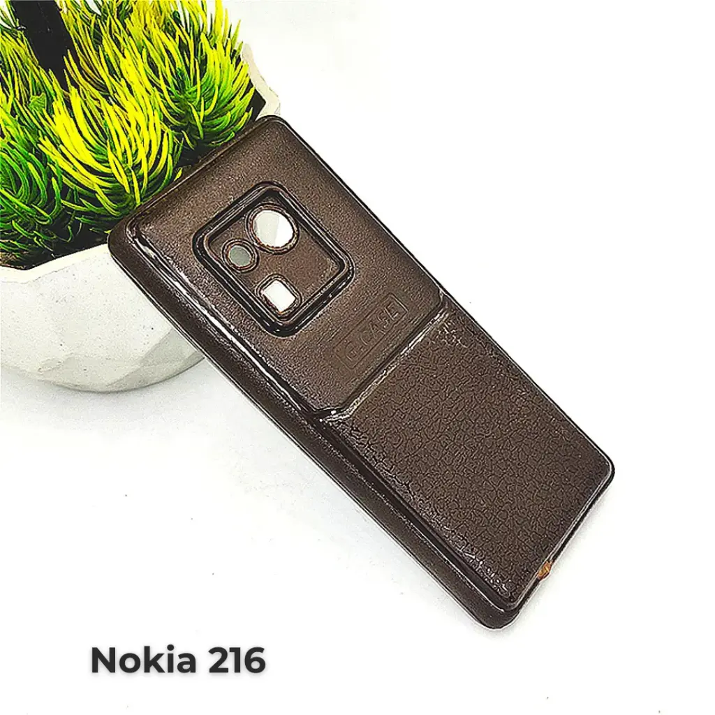 [PO46BNK216-1-34] Nokia 216 Soft Silicone Back Case (Dark Brown)