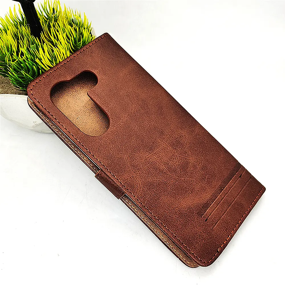 Tecno Camon 20|20 Pro Luxuary Leather Book Case (Dark Brown)