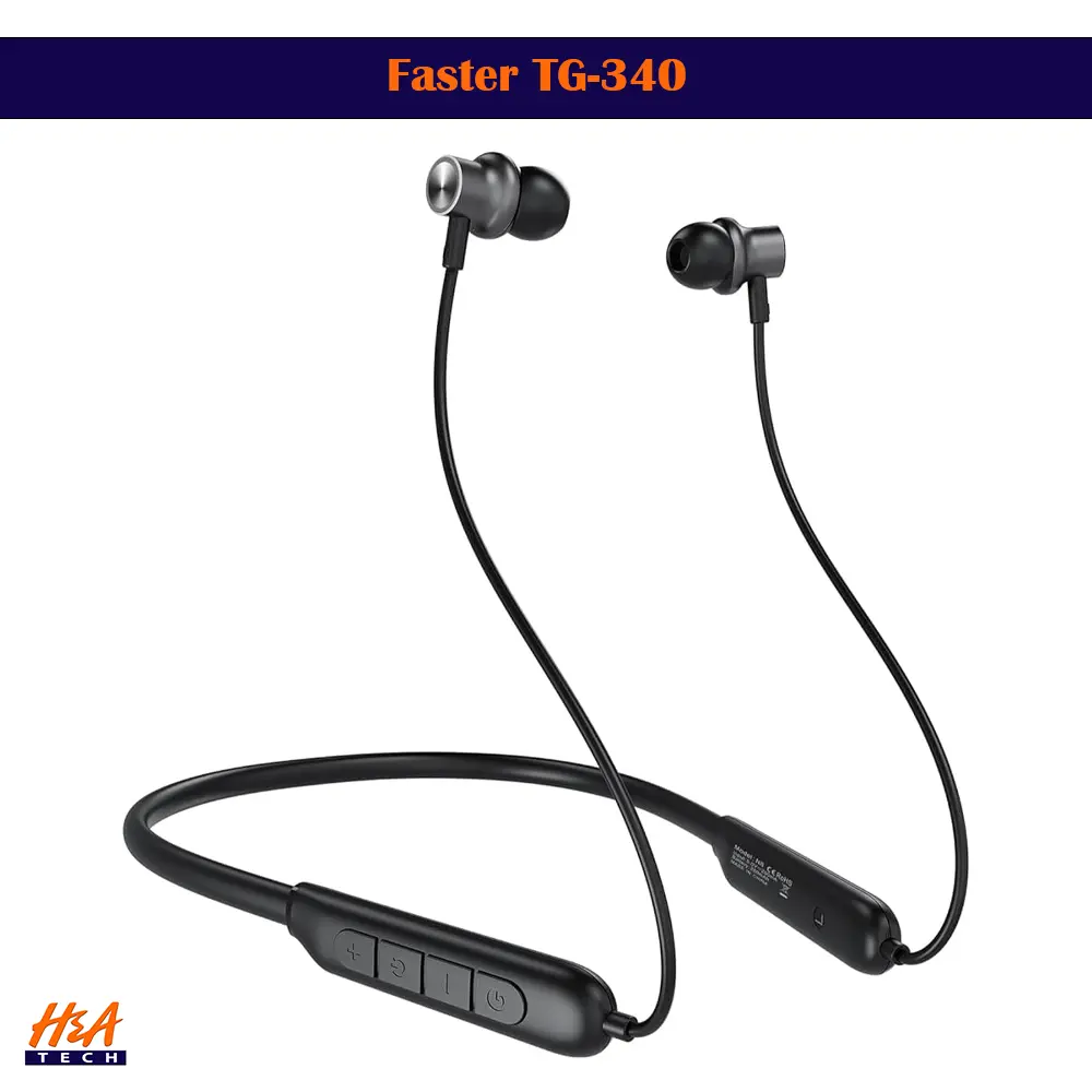 [HFB4FASTR5-2] Faster TG-340 Wireless Bluetooth Sports Neckband - ANC & Comfort