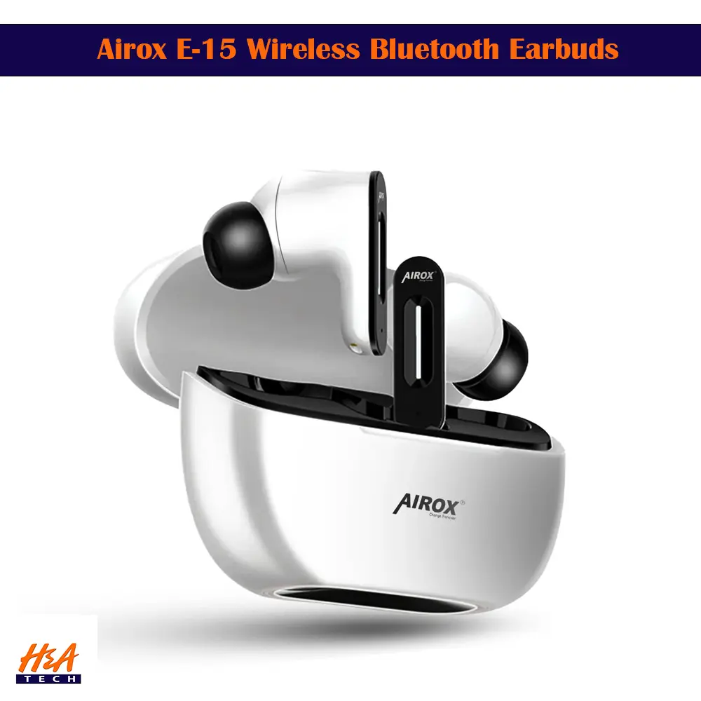 Airox E-15 Wireless Bluetooth Earbuds - Comfortable Bass & Clarity