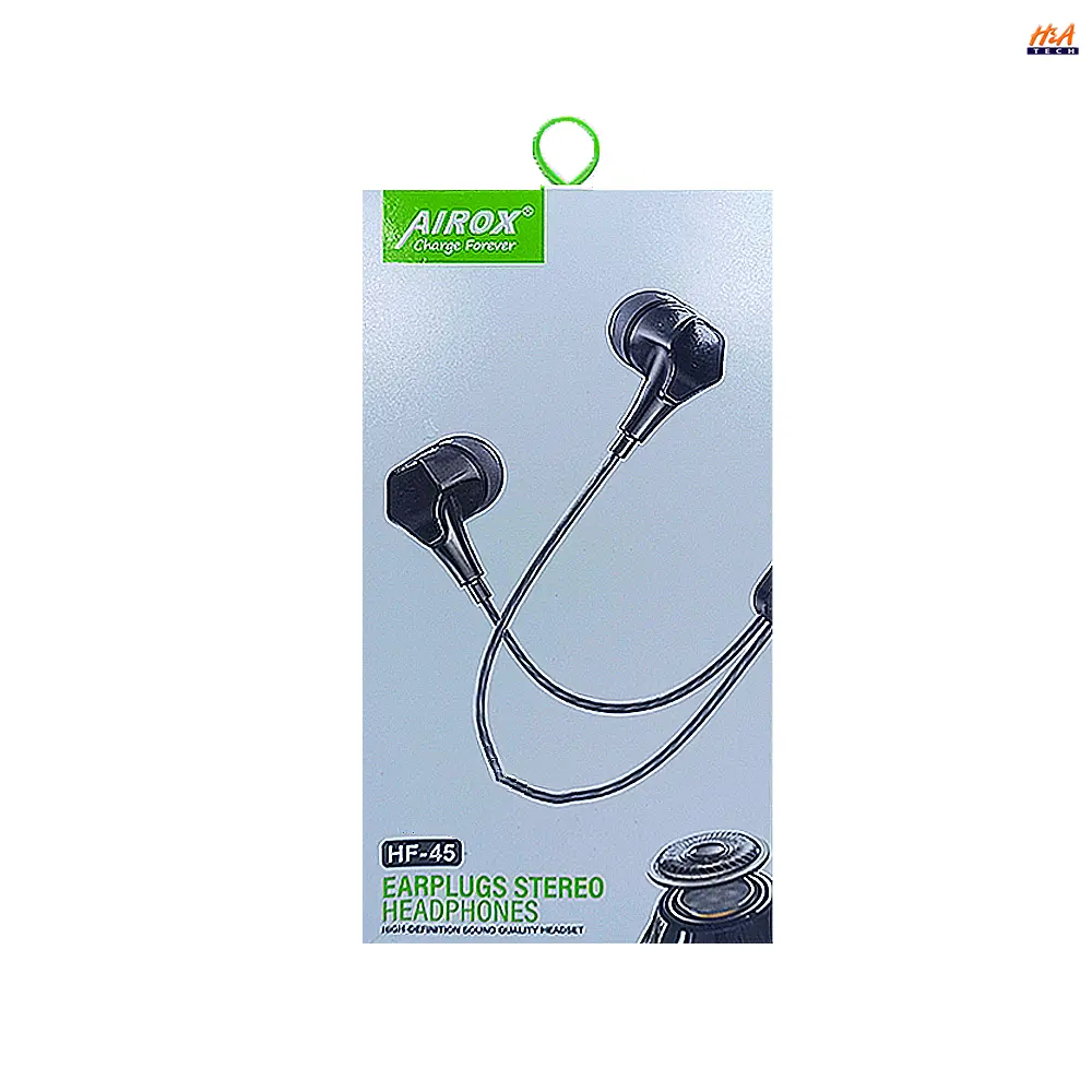 Airox HF-45 Stereo Wired Handsfree - Premium Full Bass Sound