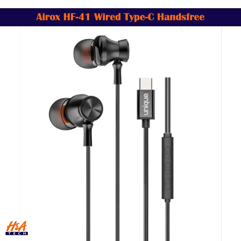 Airox HF-41 Wired Type-C Handsfree - Full Bass & Clear Audio