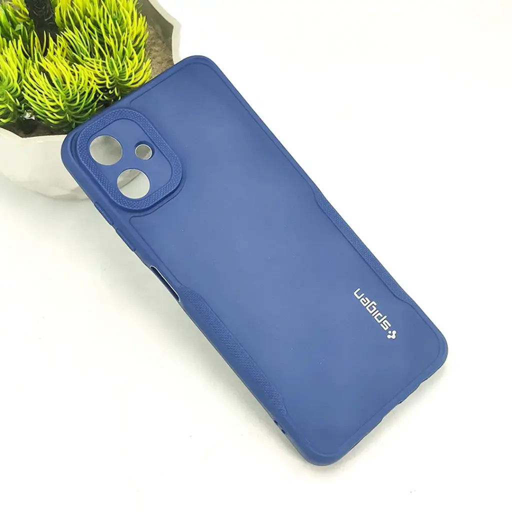 Samsung A06 Soft Silicone Back Case (Navy Blue)