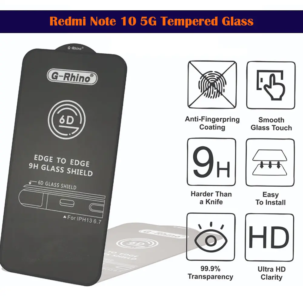 [PL6MI10-6-2] Redmi Note 10 5G Tempered Glass Screen Protector - Rhino Protection