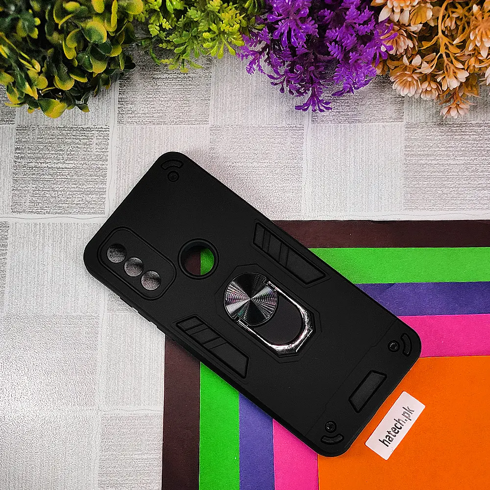 [PO39BMMGPURE-1-2] Motorola Moto G Pure Armour Back Case (Black)