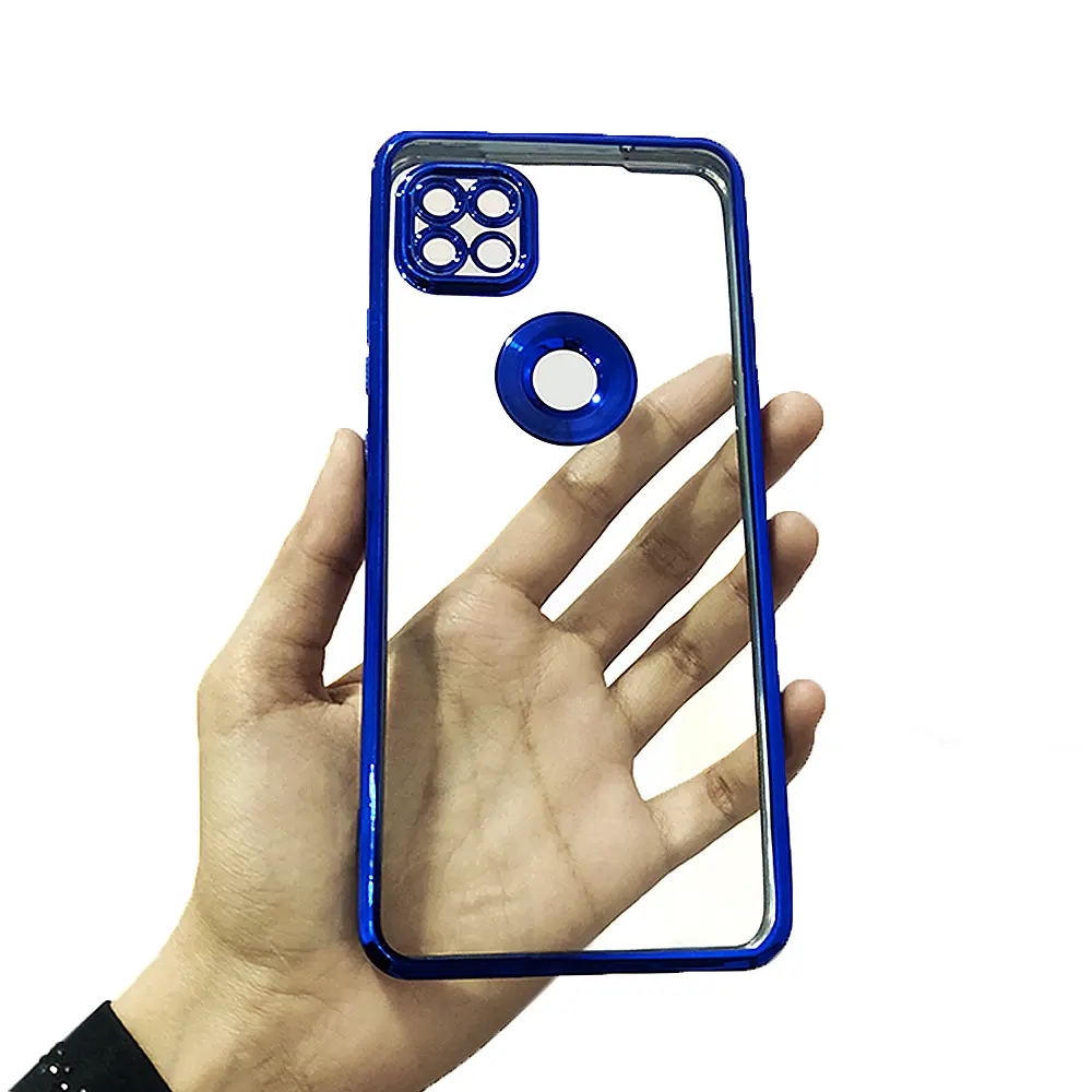 [PO29BMM15GACE-8-3] Motorola Moto One 5G Ace Electro Platted|CD Chrome Back Case (Blue)