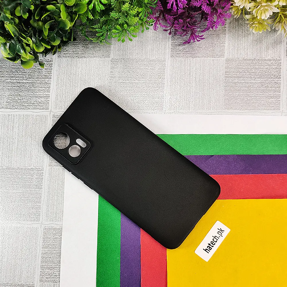 Motorola Moto Edge 30 Neo Matte Soft Silicone Back Case (Black)
