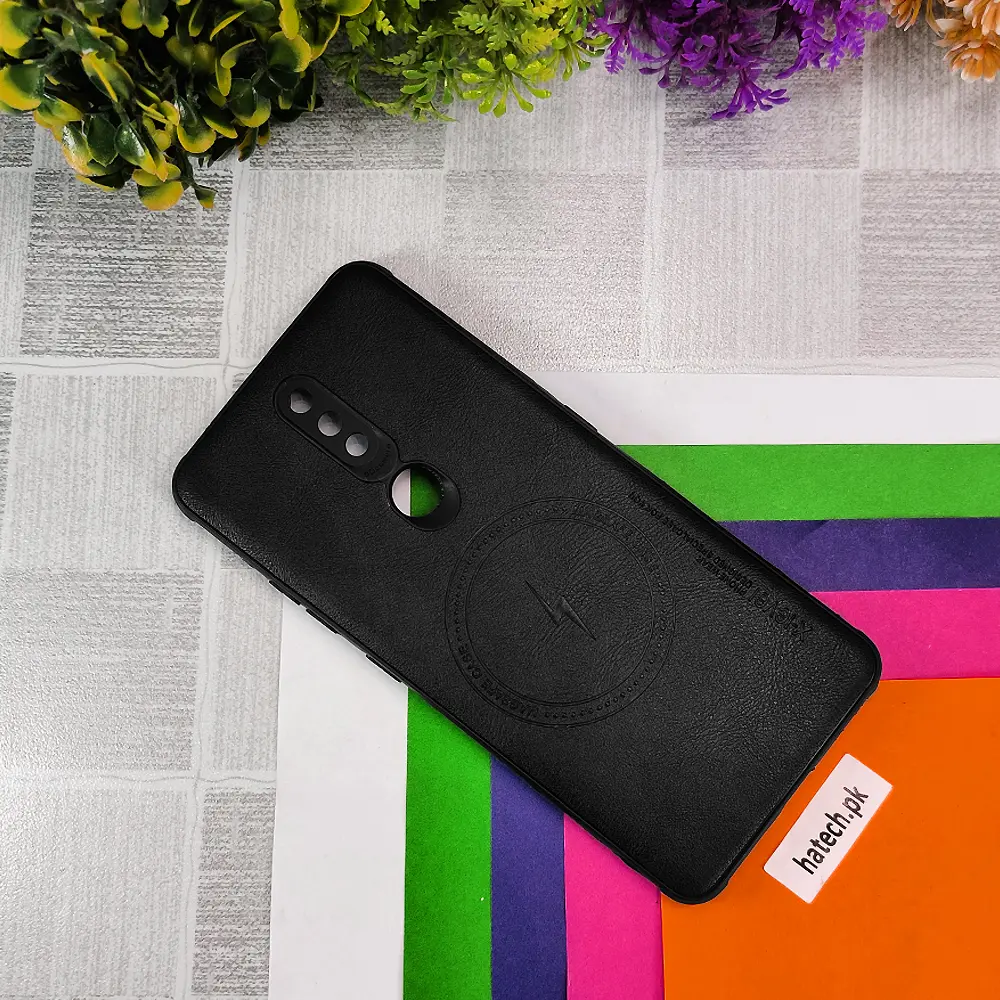 Nokia 2.4 Magsafe Logo X-Level Luxuary Leather Back Case (Black)