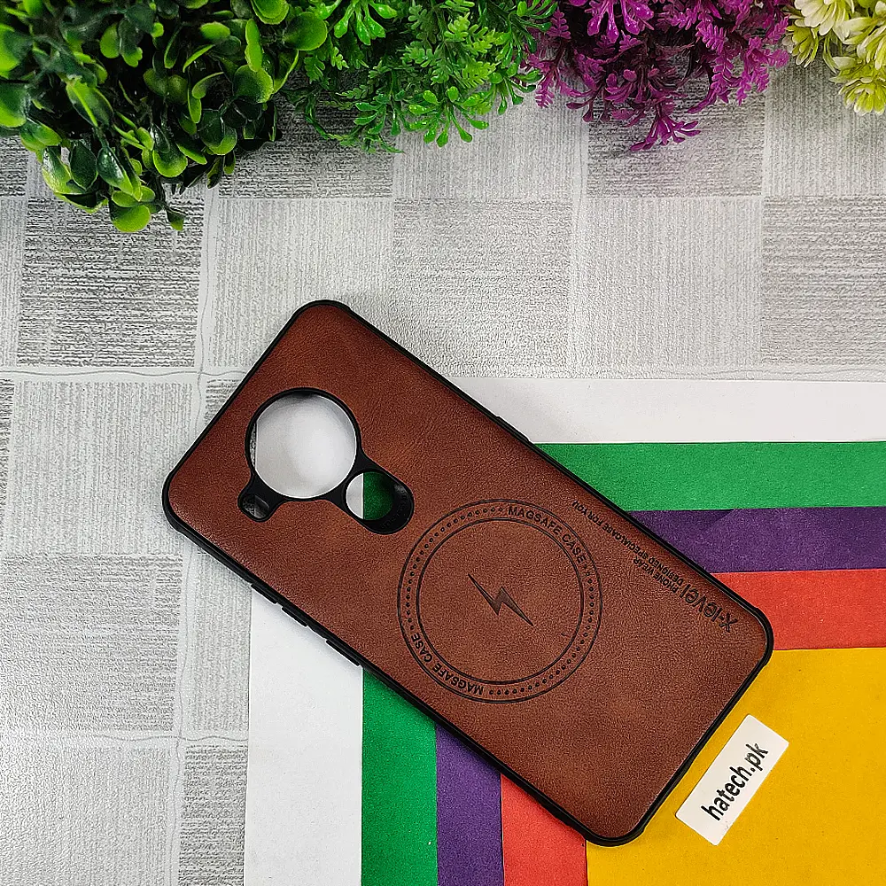 Nokia 3.4|Nokia 5.4 Magsafe Logo X-Level Luxuary Leather Back Case (Brown)