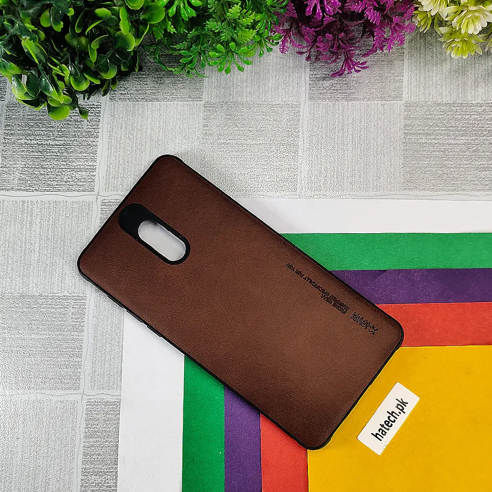 [PO18BNK6-1-34] Nokia 6 X-Level Luxuary Leather Back Case (Dark Brown)