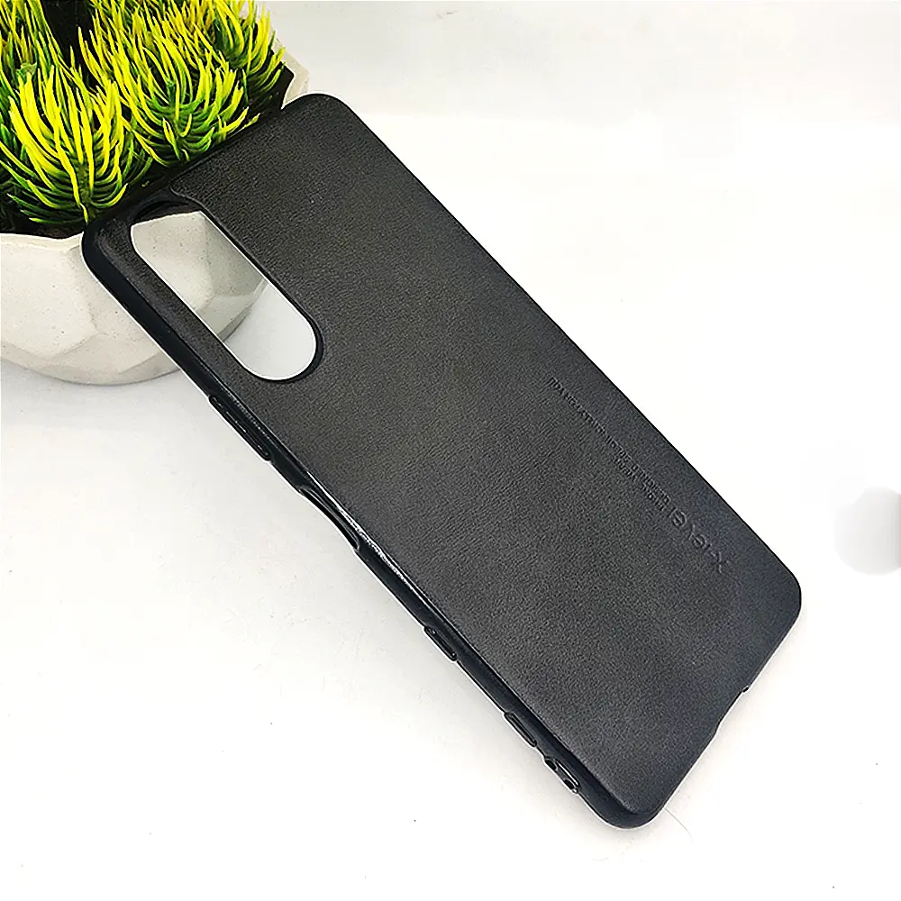 Sony Xperia 5 Mark ii Level Luxuary Leather Back Case (Black)