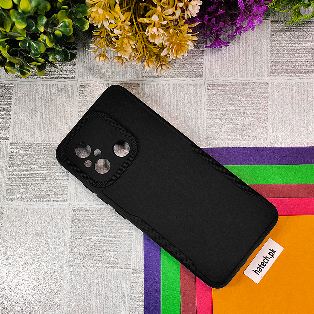 Redmi 12C HD Soft Silicone Back Case (Black)