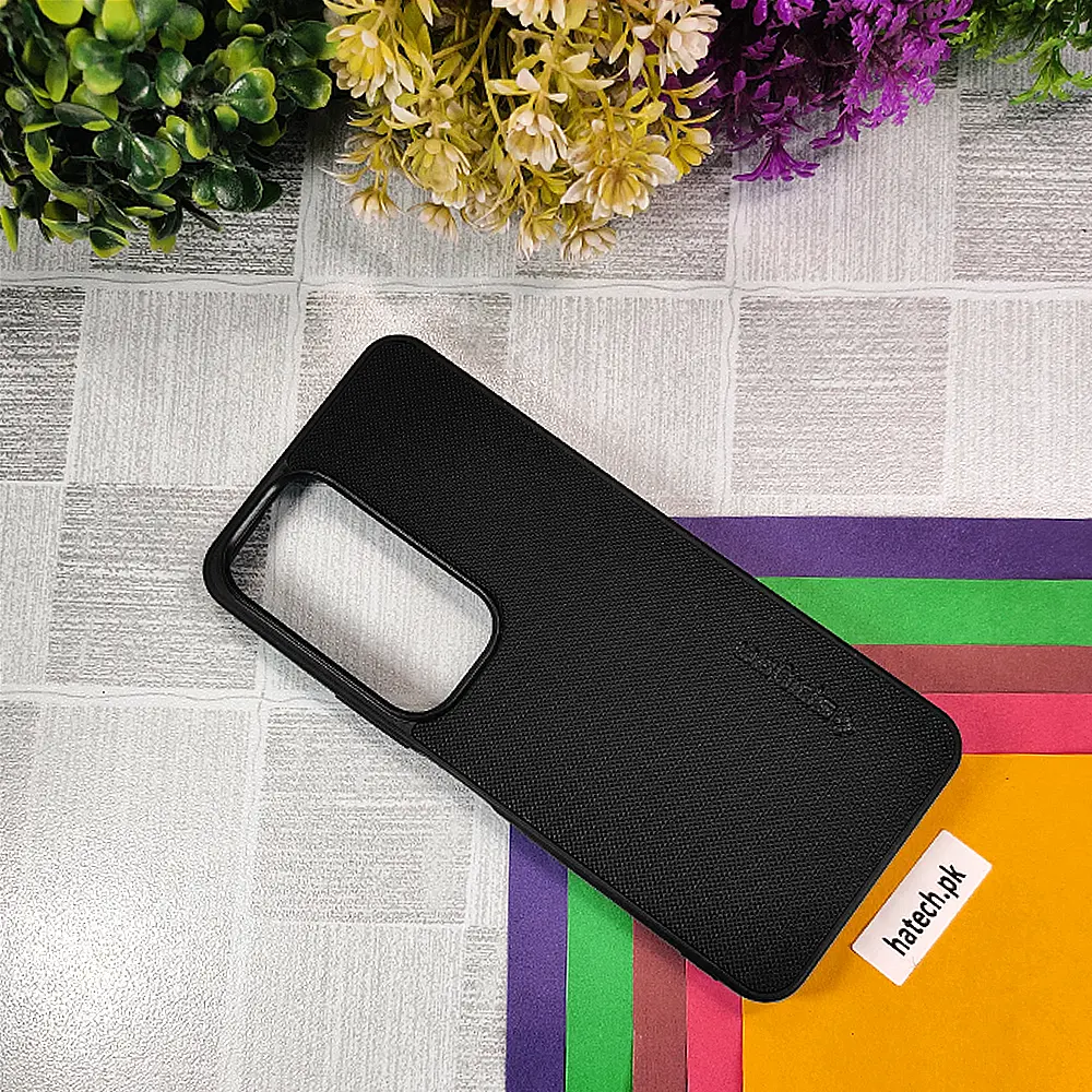 Vivo Y19s 4G Spigen Hard Dotted Leather Back Case (Black)