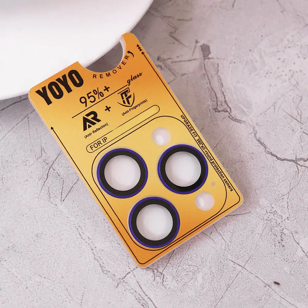 [PL14IP14PMX-5-12] iPhone 14 Pro Max Purple Arrow Camera Rings - Stylish Lens Protection