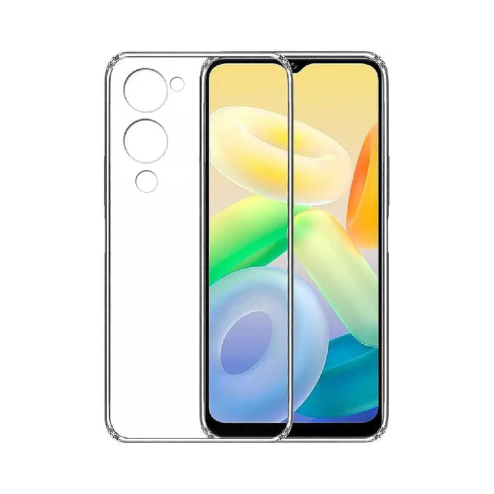 Vivo Y04 Dust Plug TPU|Transparent Back Case  