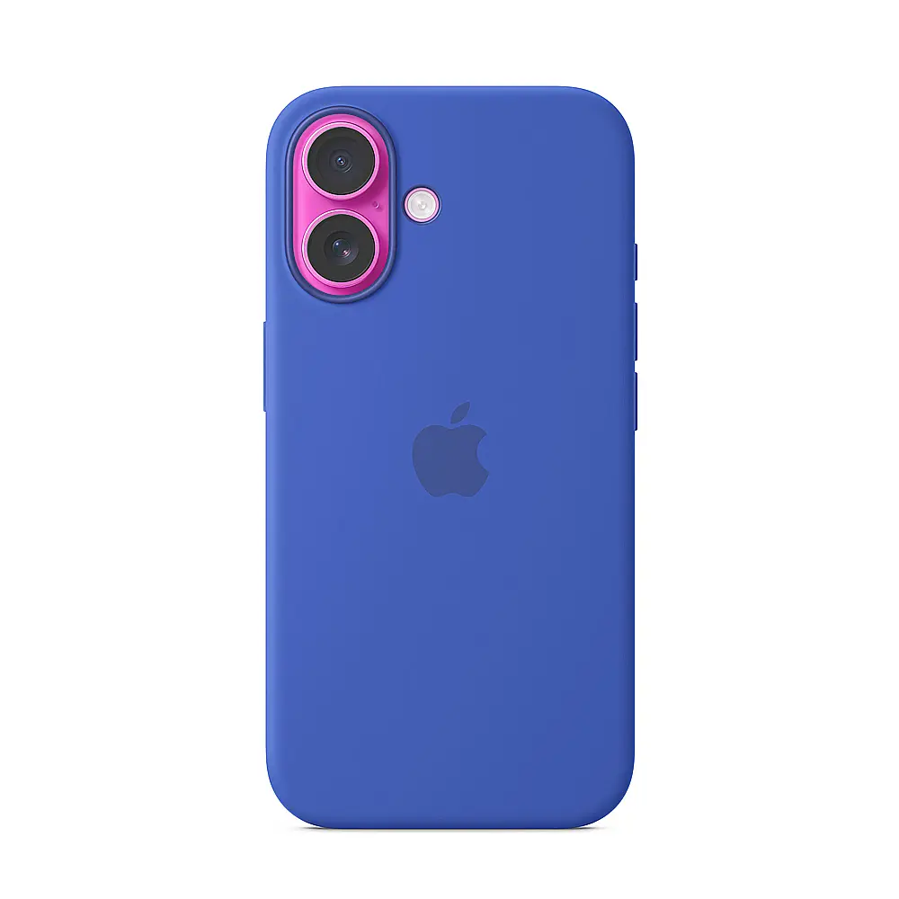 iPhone 16 Original Official Soft Silky Back Case (Blue)
